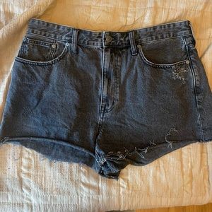 Madewell Black Denim Shorts